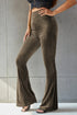 'Ruth' Ribbed High Waist Flare Pants - Celes Fashion